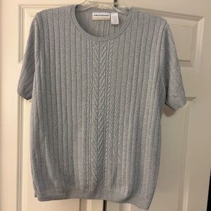 Silver short sleeve sweater